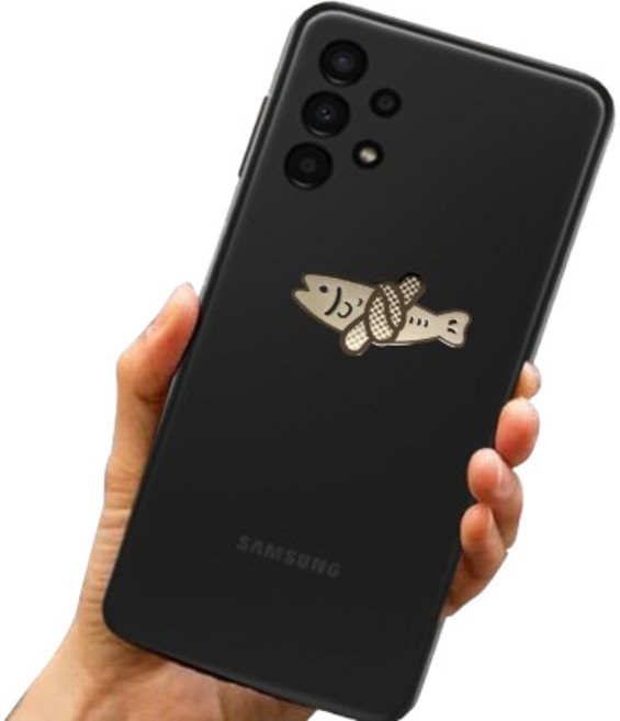 행운 액막이 명태 메탈스티커 전자파스티커 2개입, 1개