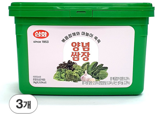 삼화식품 양념쌈장, 3kg, 3개