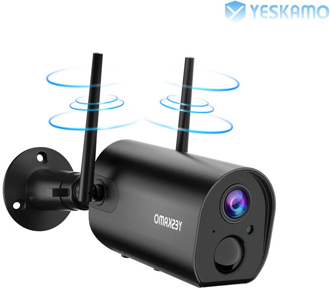 [국내배송]YESKAMO 예스카모 충전식 배터리형 보안용 무선 Wi-Fi CCTV 카메라, GX6S-Hei(단품), 1개