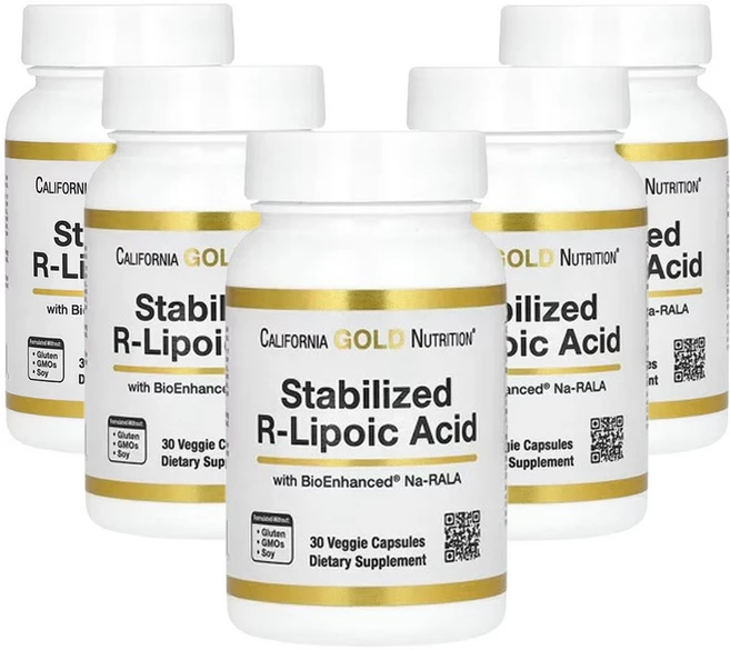 CGN 안정화된 R-리포산 베지 캡슐 30 정, 5개, 30정 - 쿠팡