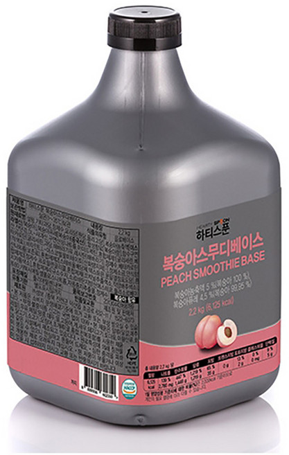 하티스푼 복숭아 베이스 2.2kg 1박스 6개