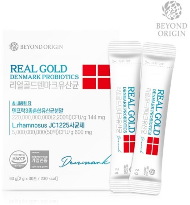 비욘드오리진 리얼골드 덴마크유산균 2g x 30포, 1개, 1정, 장건강/유산균