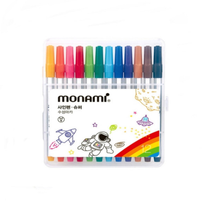 모나미 싸인펜 슈퍼 12색 세트