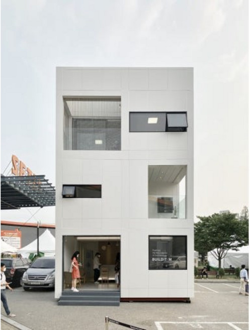 상가주택 샵하우스(3층 33평) 텐일레븐 협소 모듈러주택 프리패브 철골구조