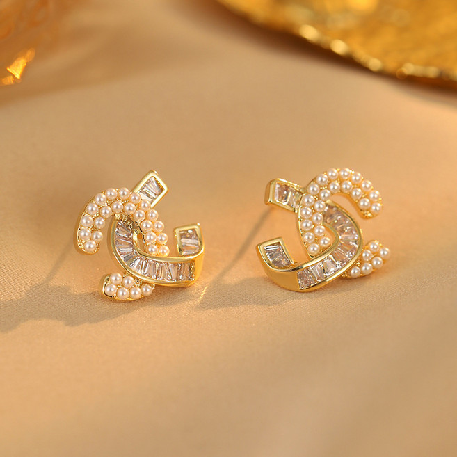 Ramlove 18K 도금 귀걸이 여성 진주고 급감 이어링 925 실버침 발암물질 무첨가 도금CJR-SSL0929