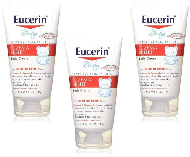 Eucerin 베이비 건성 에크즈마 바디크림 (141g) x3팩 Baby Eczema Relief Body Cream - 쿠팡