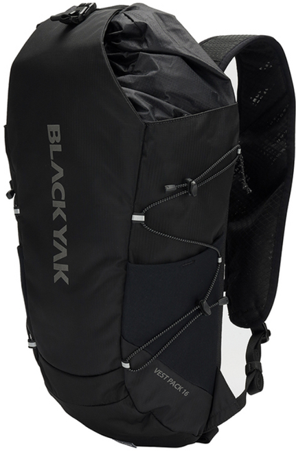 블랙야크 남녀공용 베스트팩16 전면 물병 포켓 16L 후드형 배낭 25년 KSXU902, BLACK