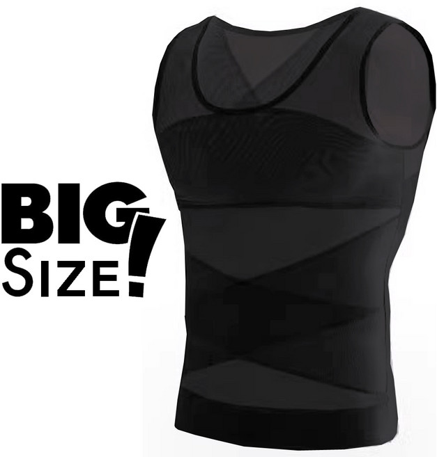 라온피플 빅사이즈 남성 가슴 뱃살 옆구리 보정 런닝 보정나시