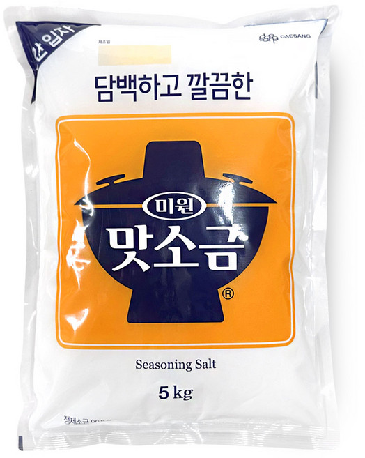 대상 담백하고 깔끔한 미원 맛소금 5kg 대용량 업소용