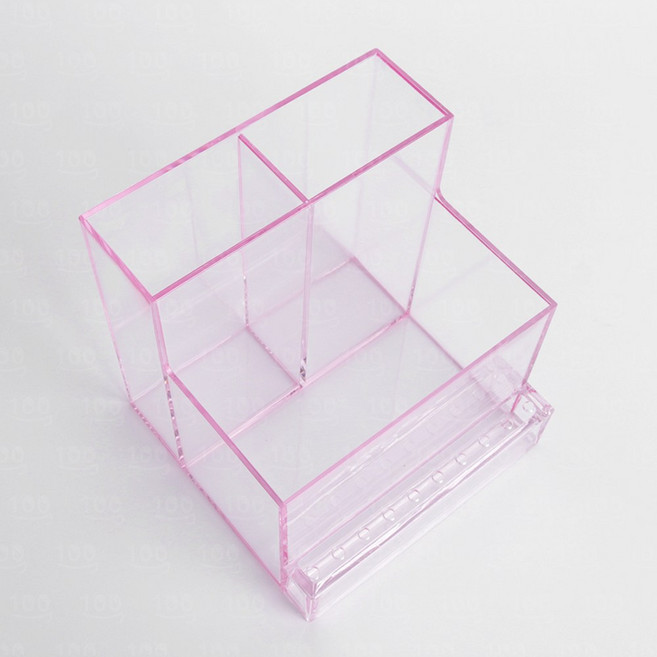 백억언니 네일 드릴 거치대 비트 꽂이 보관함, 핑크, 1개