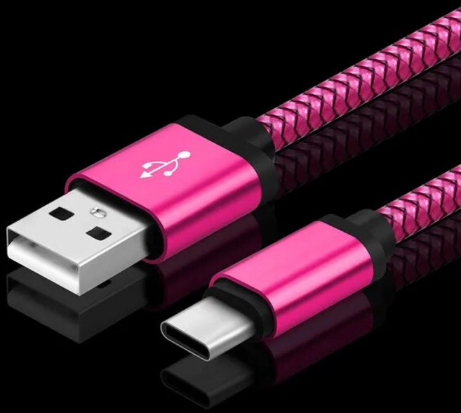 0.2m 짧은 2m 3m 긴 Type-C USB 고속 충전 케이블 (화웨이 메이트 20 10 라이트 P20 Pro Nova 3e 3i 명예 10 9 V20 데이터 충전기), 2m, 로즈 핑크, 22) rose pink - 2m, 1개
