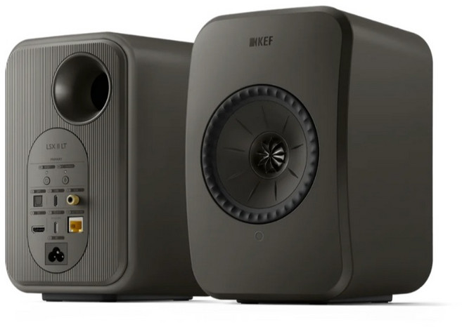 KEF LSX II LT Hi-Fi 主動式喇叭 4吋同軸音響 多種顏色選擇 藍牙數位串流 公司貨保固2年, 石墨灰,加購KEF P1喇叭架 黑銀兩色請註記