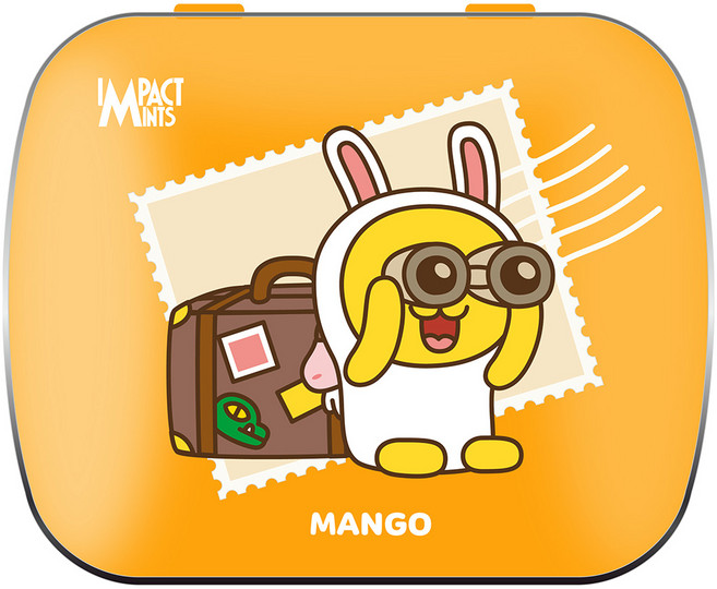 임팩트 민트 카카오프렌즈 캔디 망고 무설탕 사탕, 15g, 1개