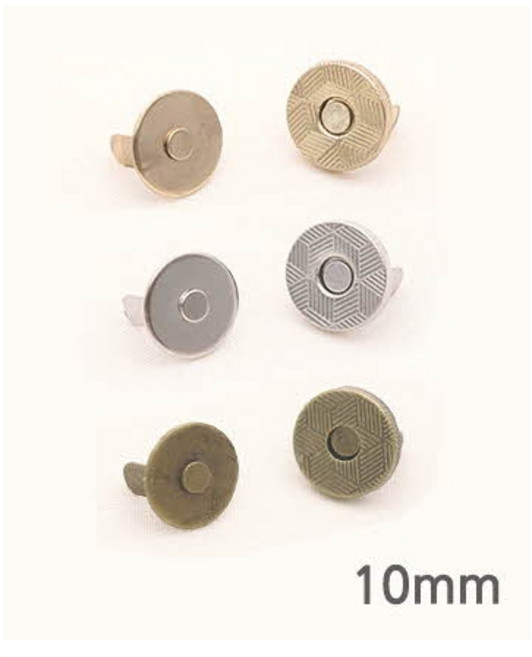 퀼트스타 메탈 자석 단추 10mm_3컬러, 2개, 실버