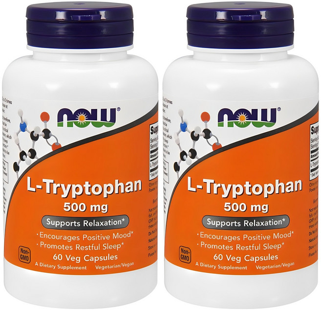 나우푸드 L-트립토판 500mg 베지 캡슐, 60정, 2개