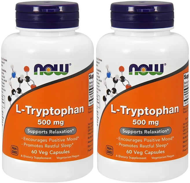나우푸드 L-트립토판 500mg 베지 캡슐, 60정, 2개 - 쿠팡