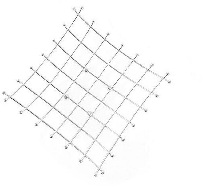 오드상회 철제바스켓 와이어바스켓 과일바구니 모던 인테리어, 1개, 실버