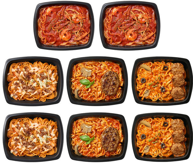 굿스푼 홈슐랭 저당 두부면 로제미트볼 토마토 함박 듀럼밀 미트 치즈라구 토마토 해장 파스타 연말 파티 세트 4종 8팩, 1세트, 2.04kg