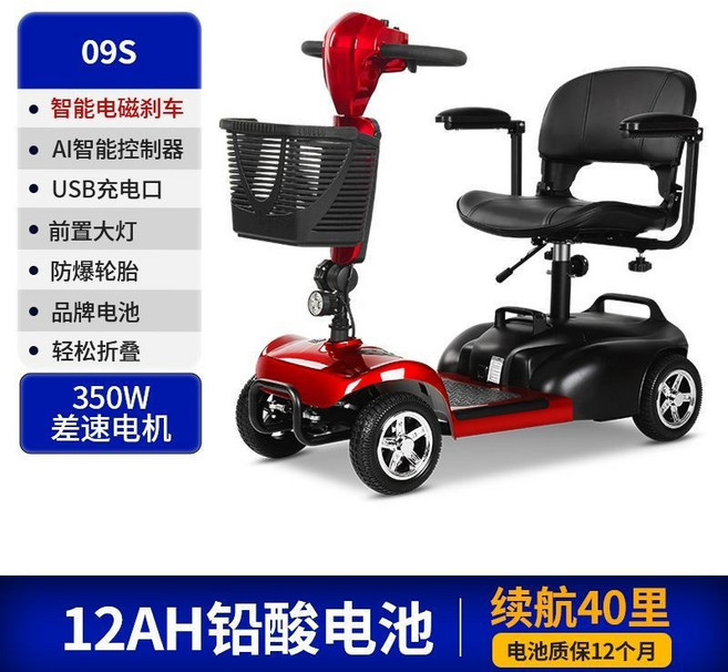 SIWENDA 斯文達 L28 雙人款電動代步車, 【基礎09S】12A鉛酸/約40里, 1個