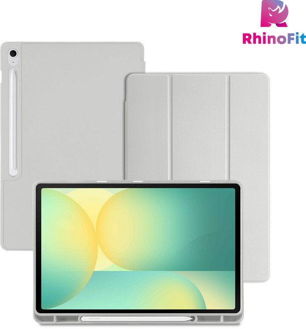 라이노핏 (갤럭시탭 S10 FE+) 노블 북커버 케이스, 라이트 그레이, 1개