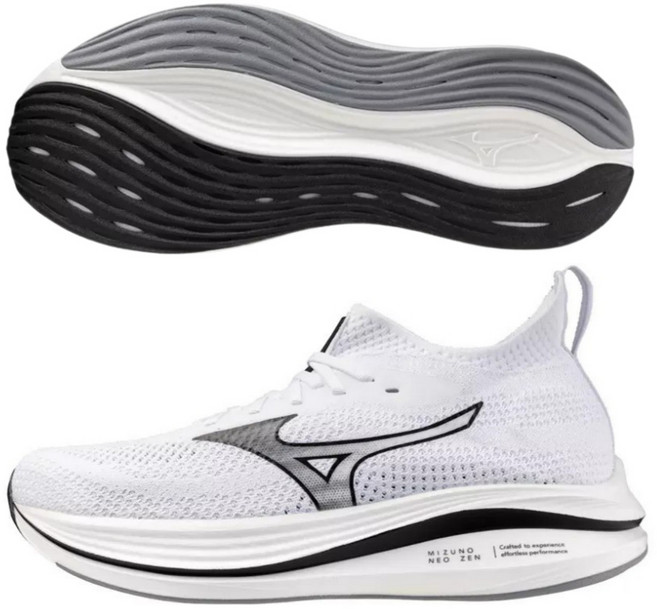 미즈노 네오젠 남녀공용 러닝화 운동화 마라톤화 화이트 블랙 J1GC252802