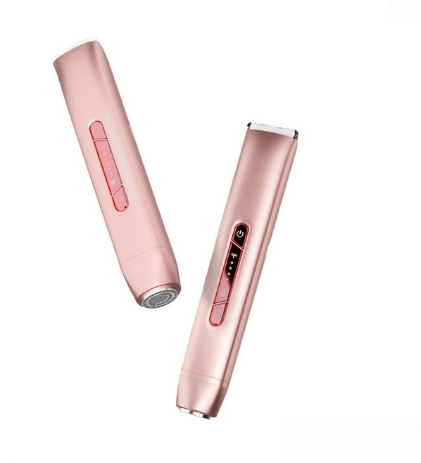 PYHO 더블 헤드 전기 제모기 여성 제모기 전동제모기 USB충전식 남녀 공용, 분홍색, TM03