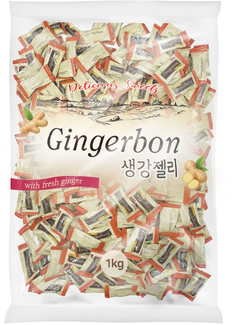 진저본 생강 젤리 오리지널 츄잉 사탕, 1kg, 1개