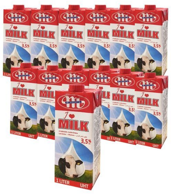 폴란드산 목초먹은우유 믈레코비타 멸균우유(), 1L, 1팩