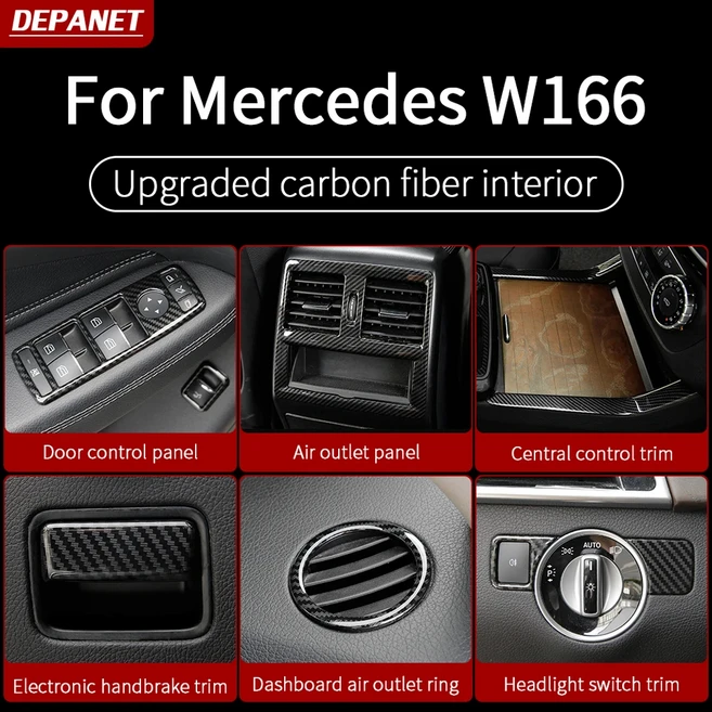 메르세데스 GLE W166 350 450 500e GLS X166 500 550 GL W167 ML 장식 스테인리스 스틸 트림 호환, 핸드브레이크 커버