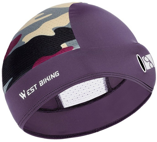 시그니처베이지 자전거 라이딩 쿨 모자 두건 쪽모자 스컬캡 YPZ295, 퍼플, 1개