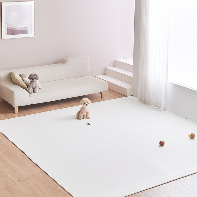 피오르 반려동물 미끄럼방지 매트 러그형, 트위드 그레이, 1개