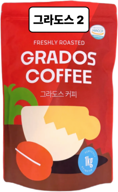 그라도스 2 탄자니아 콜롬비아 에티오피아 카페 도매 원두커피 커피콩 맛있는, 1개, 1kg, 홀빈(분쇄안함)