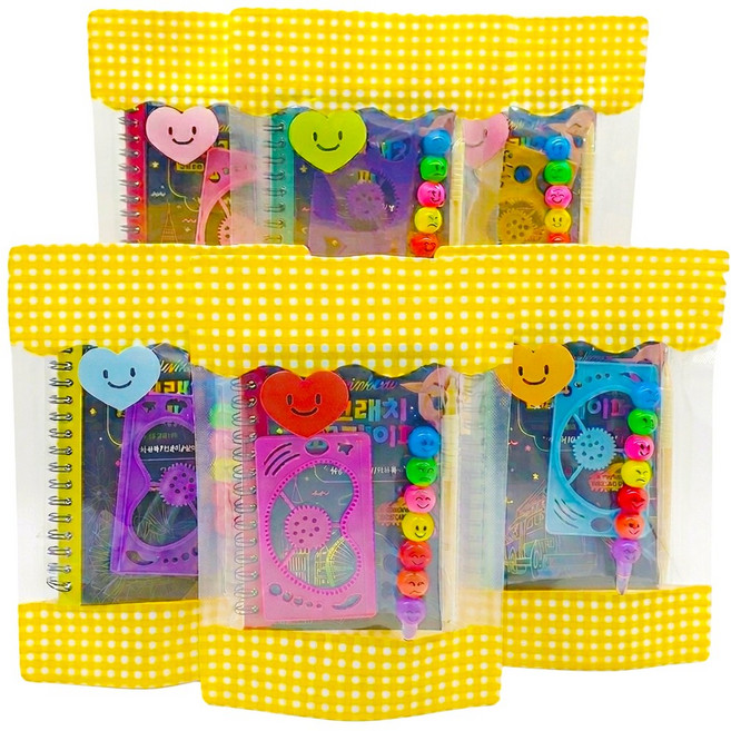 스크래치북+색연필+스티커 어린이집 생일답례품 구디백 6개세트, 6개