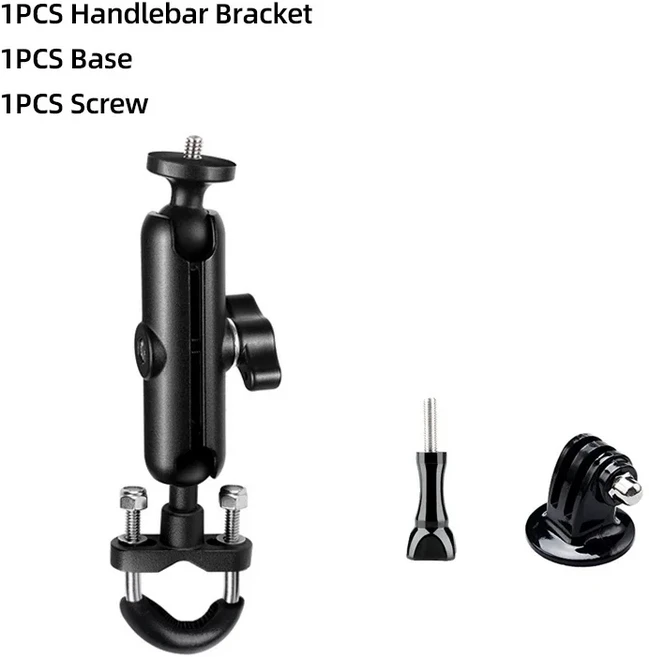 고프로 오토바이 자전거 핸들 바 백미러 360 ° 마운트 브래킷 히어로 13 9 8 7 DJI 액션 용, 02 Option B