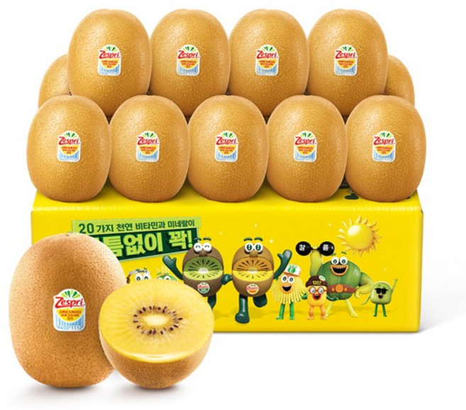 제스프리 썬골드키위 팩하우스직송 2kg 당일출고/점보/슈퍼점보 옵션확인필수, 1박스, 슈퍼점보(개별 185g내외) 11개입