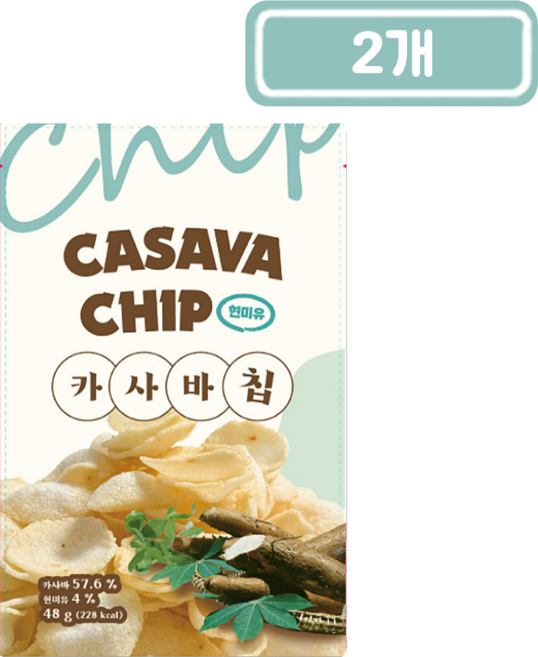 써라클)카사바칩48g, 2개, 48g