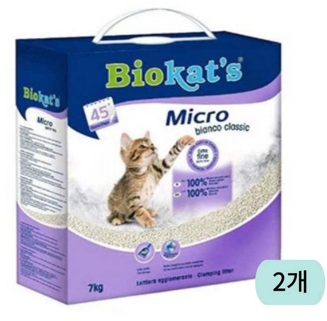 짐캣 바이오캣츠 마이크로 클래식 벤토나이트 고양이모래, classic, 2개, 7kg