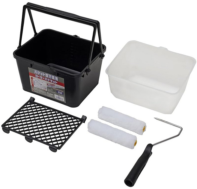 아사히펜 페인트용 버킷형 만능용 로울러바케 세트 5종 세트 BS180 스몰롤러 수성도료 유성 도료 겸용, 1개