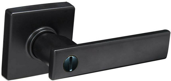 加安牌 LP1X90G 浴廁門鎖 消光黑 方套盤 60mm 鎖心距離, 詳見包裝