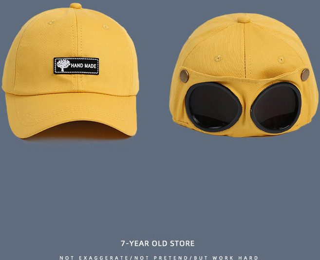 파일럿 모자 안경 캡 여성 개성 패션 브랜드 선글라스 야구모자 커플 썬캡 남