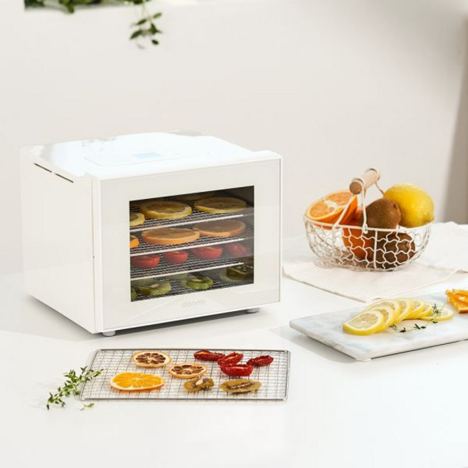 단미 가정용 소형 미니 4단 식품건조기 음식 야채 채소 고추 과일 강아지간식건조, 핑크