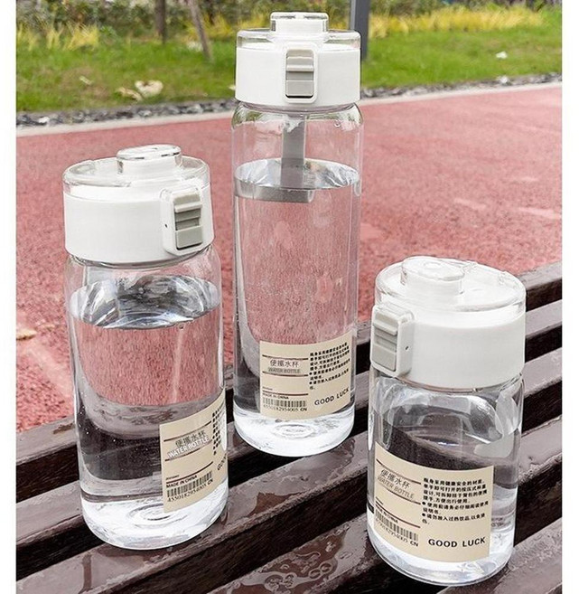 簡約便攜運動水壺 大容量塑膠杯, 白色2, 1個, 550ml
