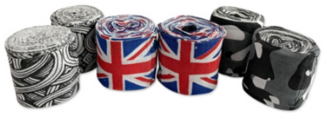 권투 복싱 코튼 핸드랩 양손 1세트 스판 고리형 붕대 다양한 디자인, 우크라이나(450), 1개