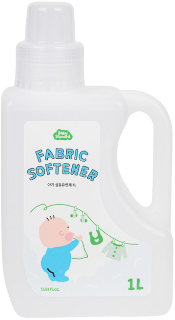 베이비스탠다드 아기 섬유유연제 무향 신생아 유아옷 유연제 섬유린스, 1개, 1L