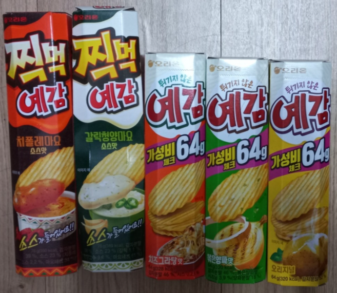 오리온 예감 5종-[볶은양파맛+치즈그라탕+오리지널+갈릭청양마요+치폴레마요], 2세트