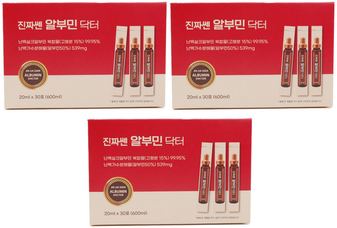 [TV홈쇼핑정품 인포벨]이용식 진짜쎈 알부민 닥터 부모님 건강 고농축 고함량 피로 마시는 알부민 스틱, 90개, 20g