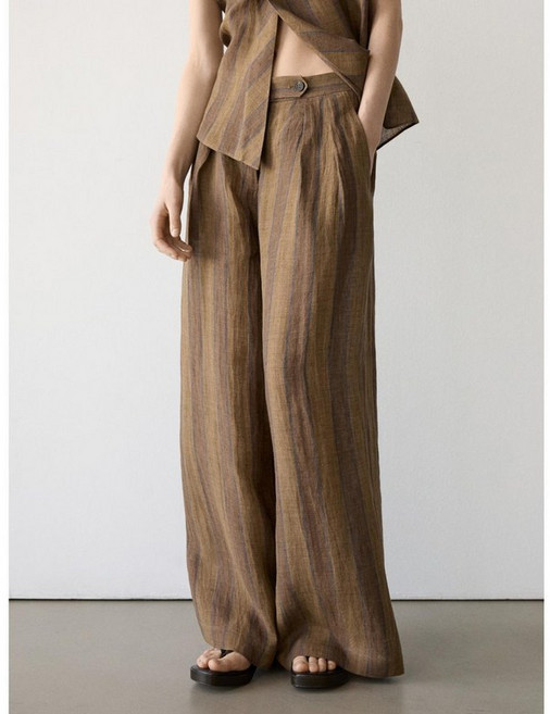 마시모두띠 린넨 스트라이프 와이드 팬츠 05042740505 3141819