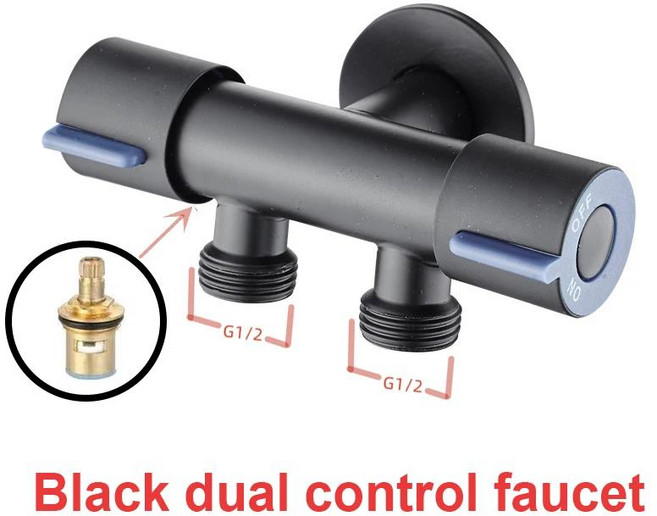 비데 수도꼭지 304 스테인레스 스틸 휴대용 화장실 분무기 총 샤워 욕실 자체 청소, 03 Black faucet