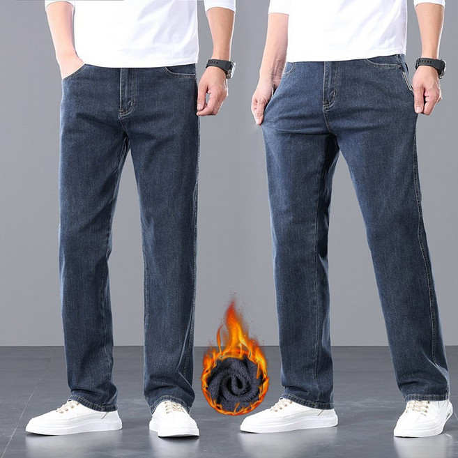 wassup 남자청바지 여름 스판청바지 품질 와이드 쿨링 얇은 일자 남자바지