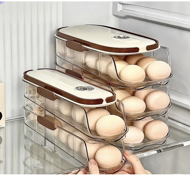 스마트 롤링 신선보관 계란트레이, 1개, 색상
